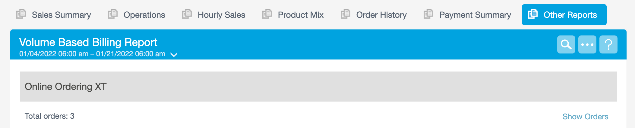 Order Count Report