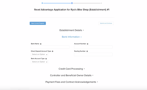 Payments Onboarding Applications